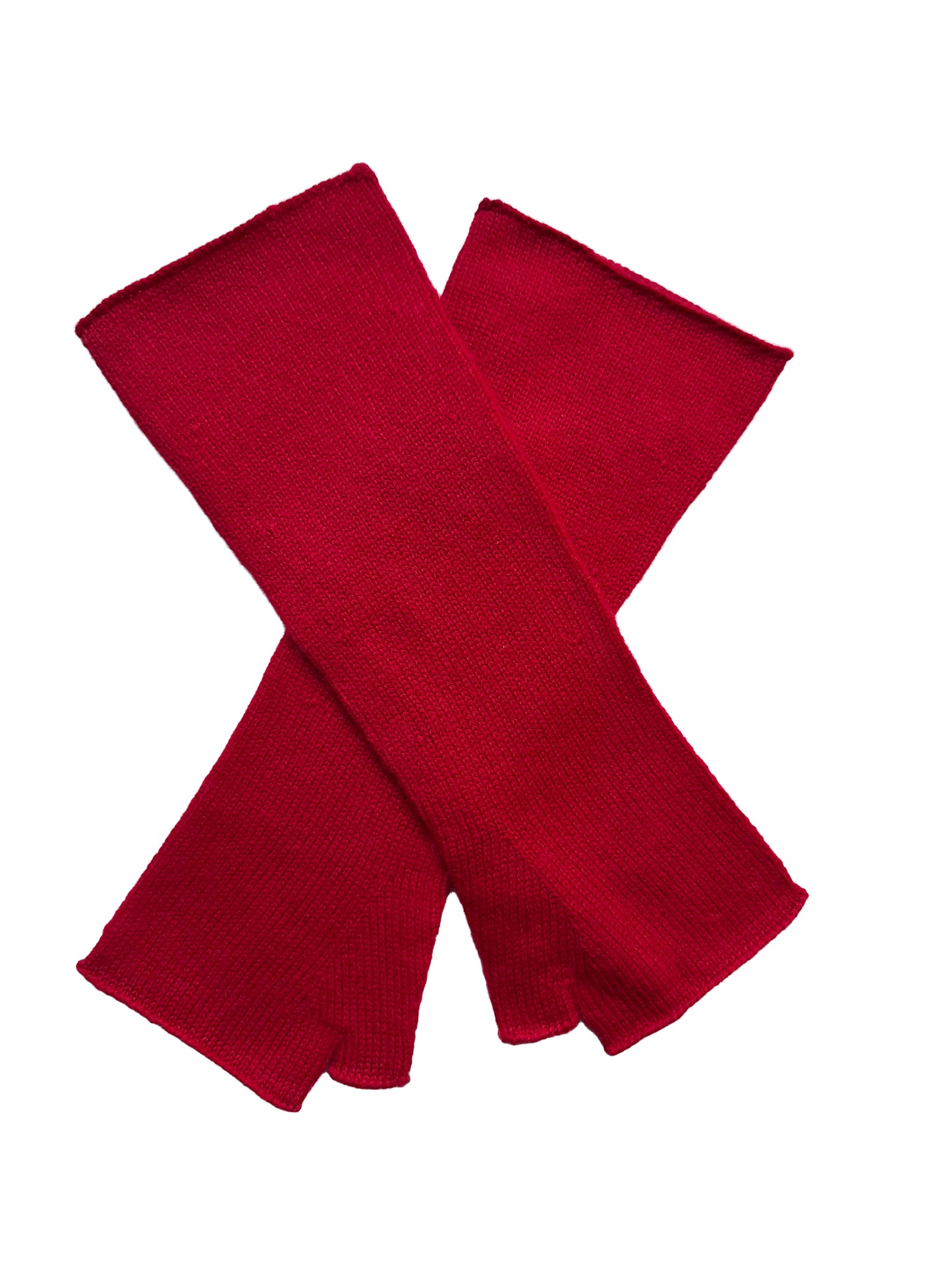 The Ox Haven Fingerless Gloves Red Long Unisex
