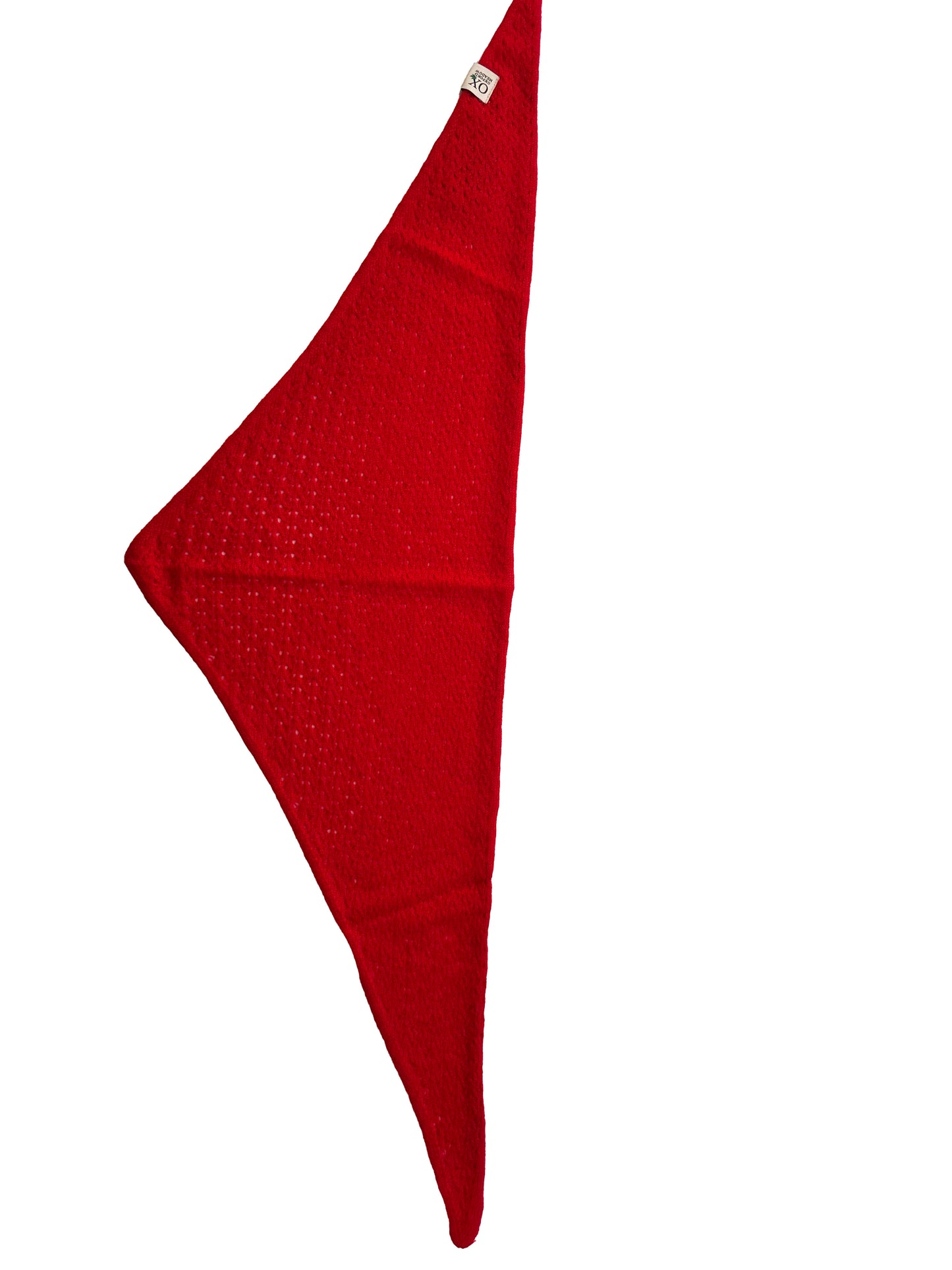 The Ox Haven Triangle Scarf XO-Cable Red