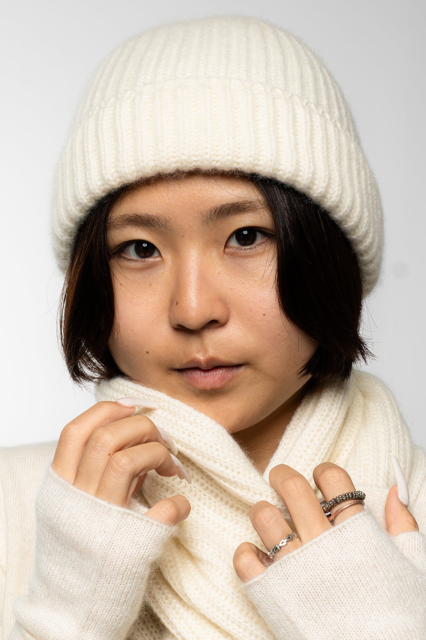 Der Ox Haven Schal Creme Unisex